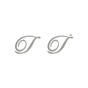 Matriz de bordado Fonte Fisha Script Letra I