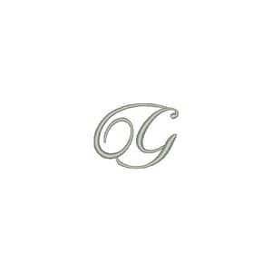 Matriz de bordado Fonte Fisha Script Letra G