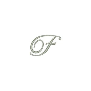 Matriz de bordado Fonte Fisha Script Letra F