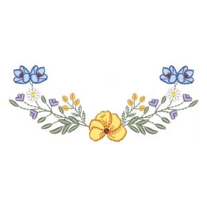 Matriz de bordado Arranjo Floral Premium