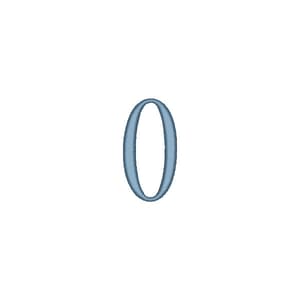 Matriz de bordado Alfabeto Fonte Marchila - Número 0