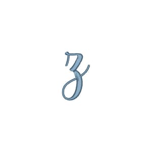 Matriz de bordado Alfabeto Fonte Marchila - Letra z