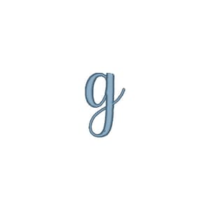 Matriz de bordado Alfabeto Fonte Marchila - Letra g