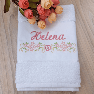 Matriz de bordado Floral Encantado com Nome