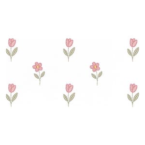 Matriz de bordado Barrado Floral ( Pontos Leves )