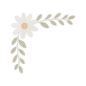 Matriz de bordado Floral Delicado ( Pontos Leves )