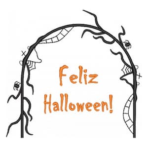 Matriz de bordado Feliz Halloween
