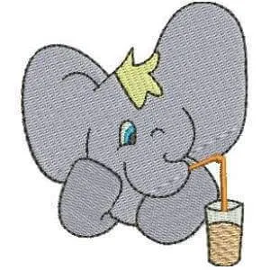 Matriz de bordado elefante 32