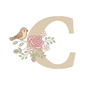 Matriz de bordado Letra C