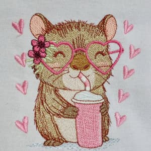 Matriz de bordado Capivara (Pontos Leves)