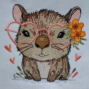 Matriz de bordado Capivara (Pontos Leves)