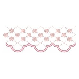 Matriz de bordado Barrinha Rosas Encantadas ( Pontos Leves )