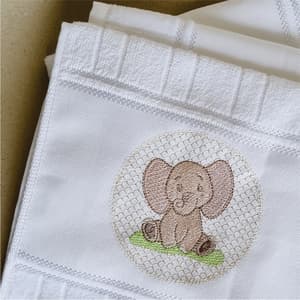 Matriz de bordado Safari Baby Elefante (Pontos Leves)