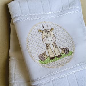 Matriz de bordado Safari Baby Girafa (Pontos Leves)