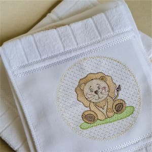 Matriz de bordado Safari Baby Leão (Pontos Leves)