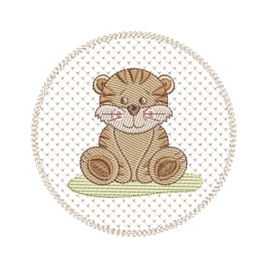 Matriz de bordado Safari Baby Tigre (Pontos Leves)