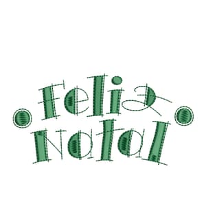 Matriz de bordado Feliz Natal Letra Minúscula