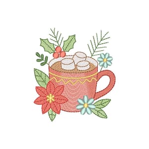 Matriz de bordado Caneca Natalina (Pontos Leves)