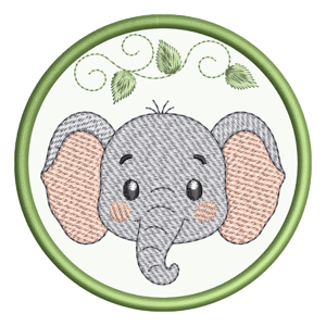 Matriz de bordado Moldura Safari (Pontos leves e Aplique)