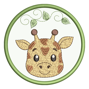 Matriz de bordado Moldura Safari (Pontos leves e Aplique)