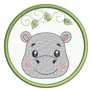 Matriz de bordado Moldura Safari (Pontos leves e Aplique)