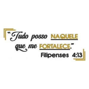 Matriz de bordado Versículo da Bíblia  Filipenses 4:13
