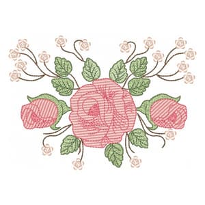Matriz de bordado Rosas (Pontos Leves)