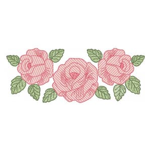 Matriz de bordado Rosas (Pontos Leves)