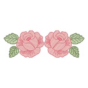 Matriz de bordado Rosas (Pontos Leves)