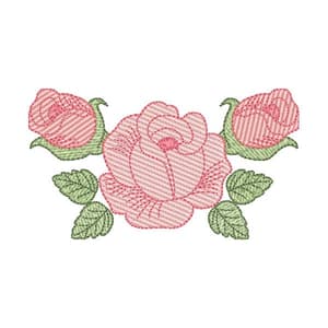 Matriz de bordado Rosas (Pontos Leves)