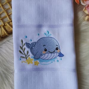 Matriz de bordado Baleia Baby  (Pontos Leves)
