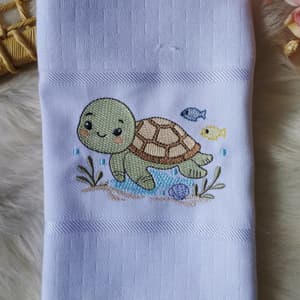 Matriz de bordado Tartaruga Elegante (Pontos Leves)