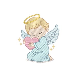Matriz de bordado Anjinho Carinhoso (Pontos Leves)