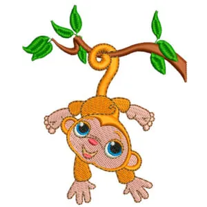 Matriz de bordado macaco baby 1