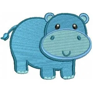 Matriz de bordado hipopótamo 9