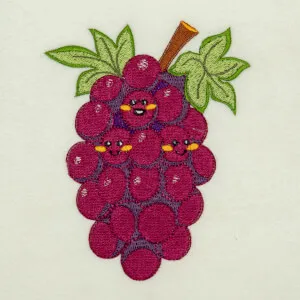 Matriz de bordado frutas com carinha 7