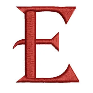 Matriz de bordado Monograma (algerian) Letra E