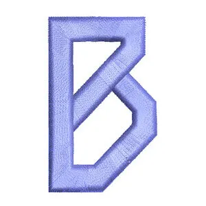 Matriz de bordado Monograma (angle block) Letra B
