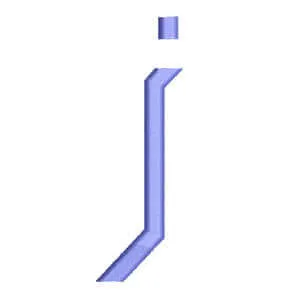 Matriz de Bordado  Monograma (angle block) Letra j