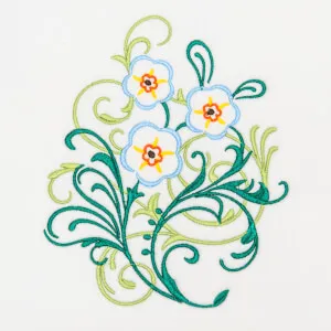 Matriz de bordado floral 445