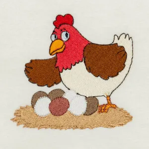 Matriz de bordado galinha 25