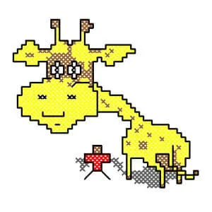 Matriz de bordado Girafa 07 (ponto cruz)