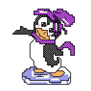 Matriz de Bordado  Pinguim 03(ponto cruz)