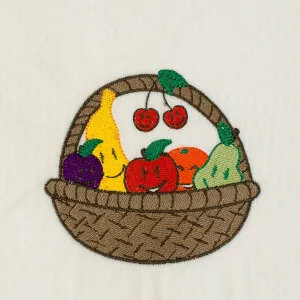 Matriz de bordado cesta de frutas 01