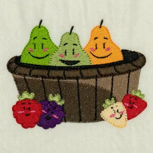 Matriz de bordado cesta de frutas 2