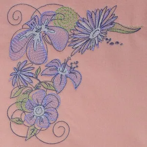 Matriz de bordado floral 506