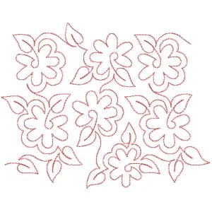 Matriz de bordado Quilting Floral 8