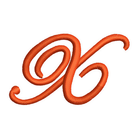 Matriz de Bordado  Edwardian script x maiusculo