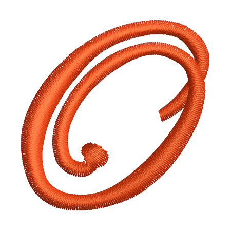 Matriz de Bordado  Edwardian script O maiusculo 