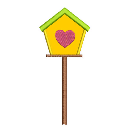 Matriz de Bordado  Casinha de passarinho (Aplique)